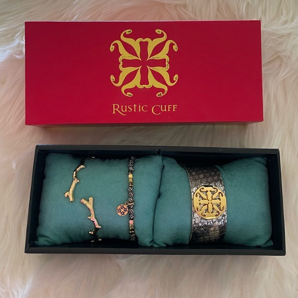 Rustic cuff bracelet bundle